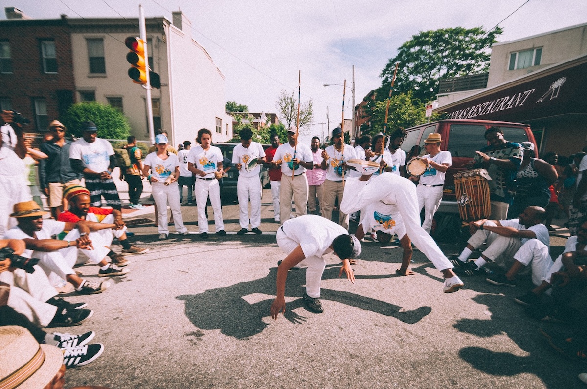 ODUNDE Festival 2026 Brings Bell Biv DeVoe and a Week of Celebration to South Philadelphia 5 Brazilian capoeira performers demonstrate the art form at the ODUNDE Festival, representing the Afro-Brazilian diaspora.
