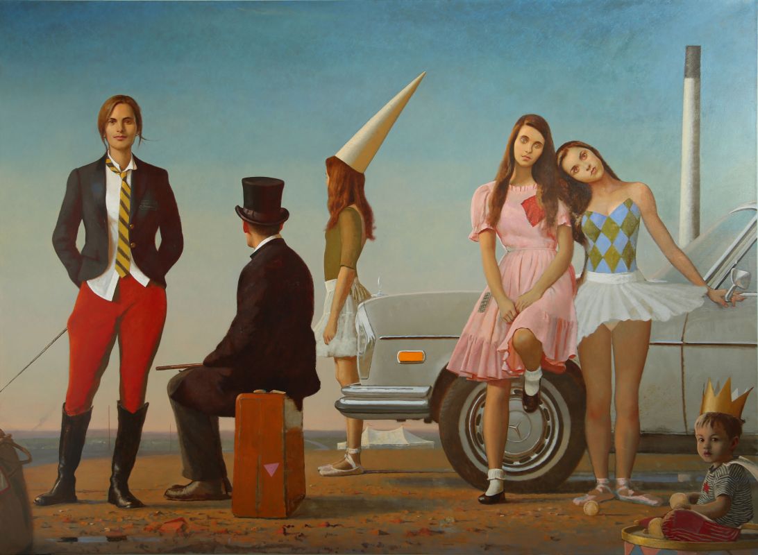 Bo Bartlett, The Samaritans, 2014. Oil on linen, 88 x 120 in.