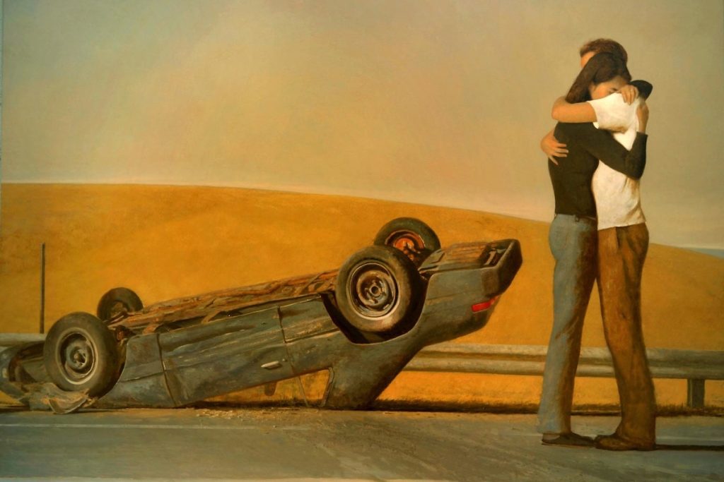 Bo Bartlett, Car Crash, 2005. Oil on Linen
