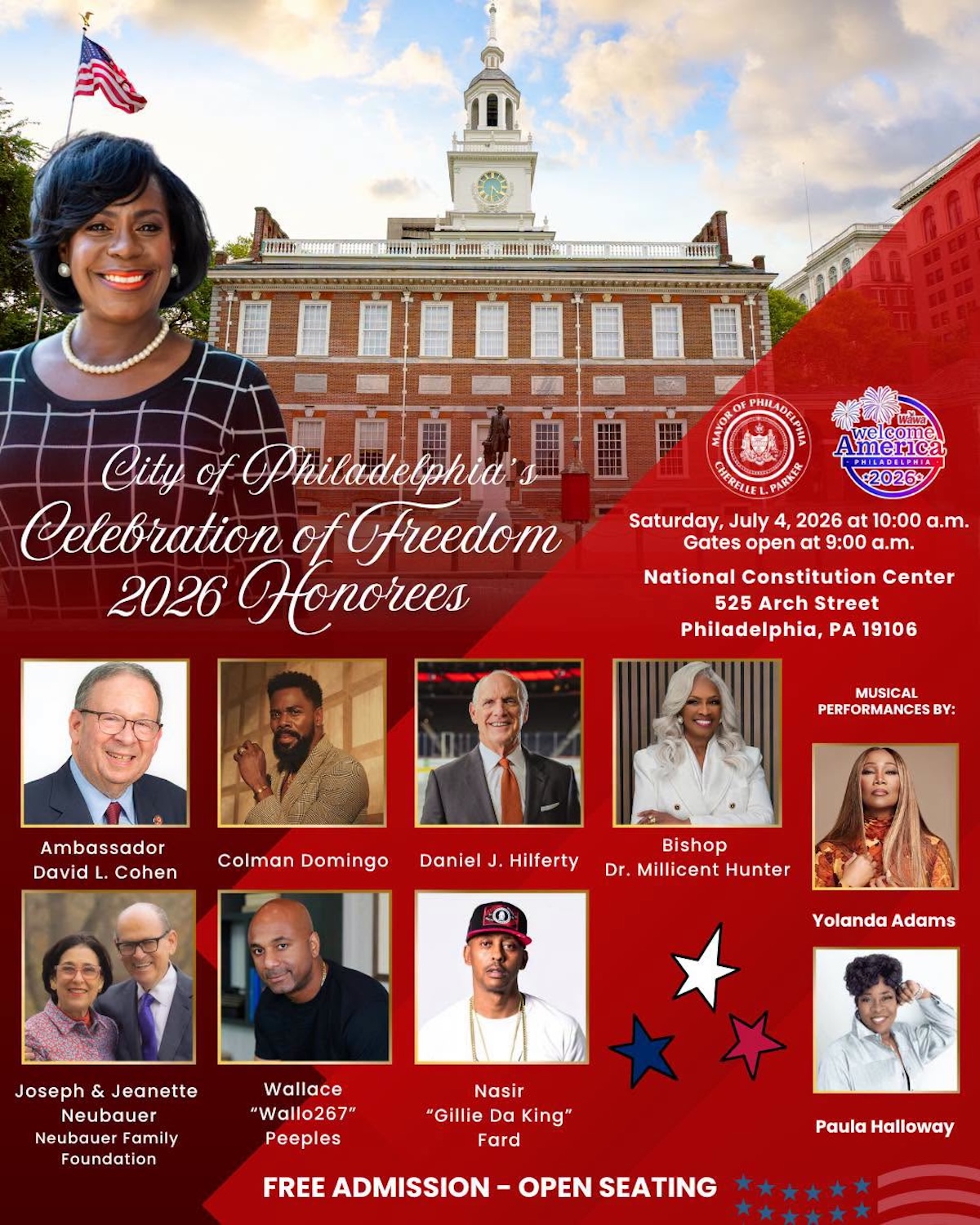 The City’s Celebration of Freedom Honors Seven Philadelphians This July 4th — From Gillie Da King and Wallo267 to Colman Domingo 3 Celebration of Freedom 2026 dosagemagazine.com1