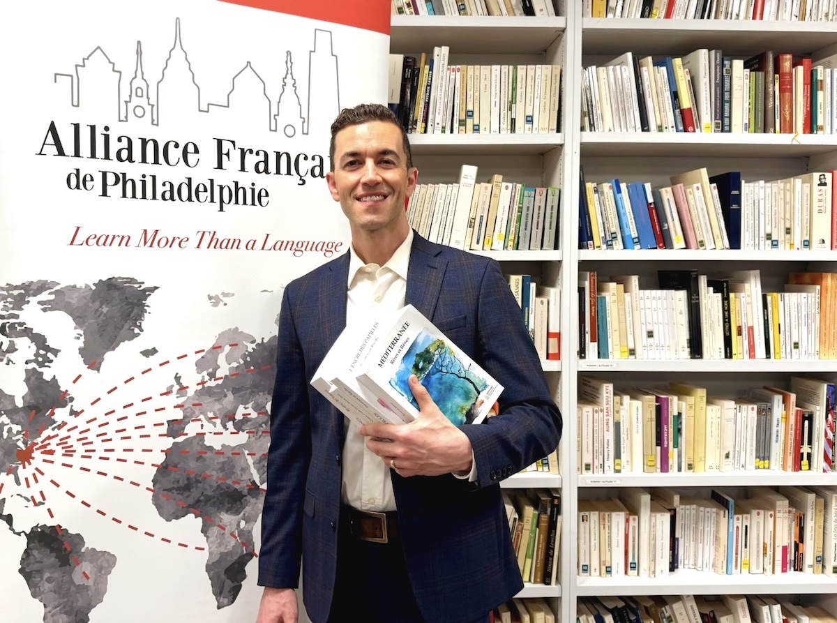 AT Frenchies Sign "Pardon Our French" at Alliance Française de Philadelphie on October 26 2 AT Frenchies