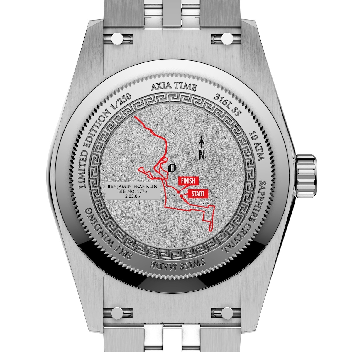 AXIA Time Turns the Philadelphia Marathon Finish Into a $995 Watch 5 AXIA Philadelphia Marathon watch