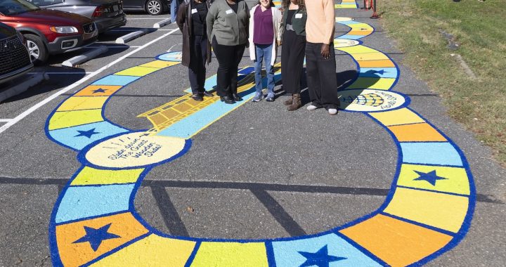 SmithQuest Playground Turns Leftover Pavement at Smith Memorial Into a Giant Board Game